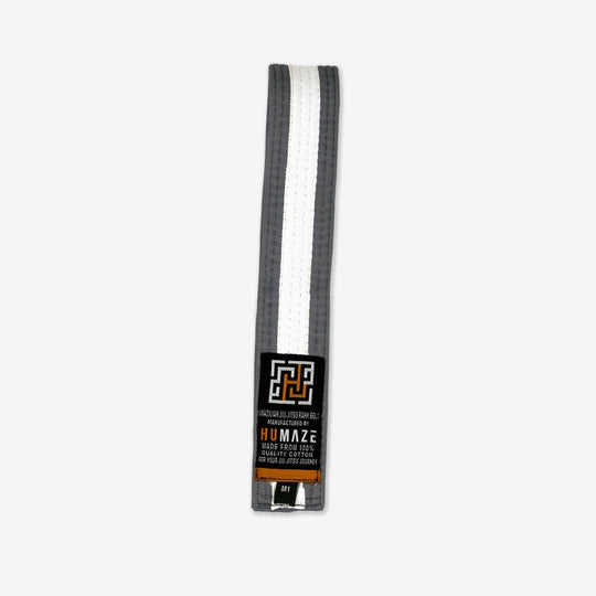 bjj white strip grey belt