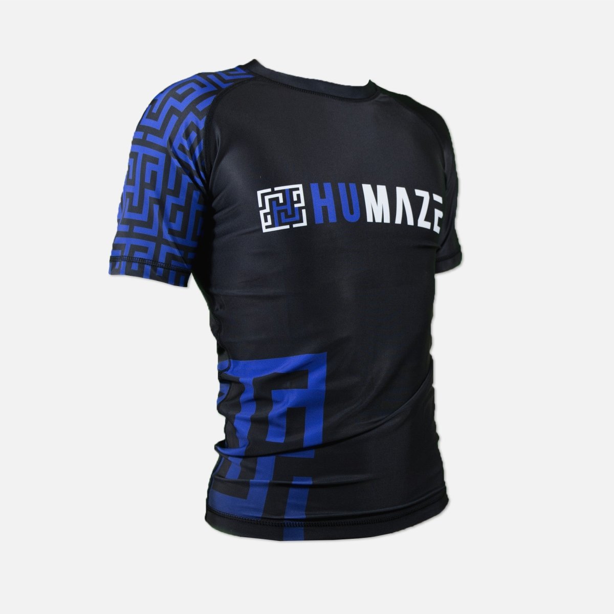 Blue BJJ Rashguard - Short Sleeves (side)