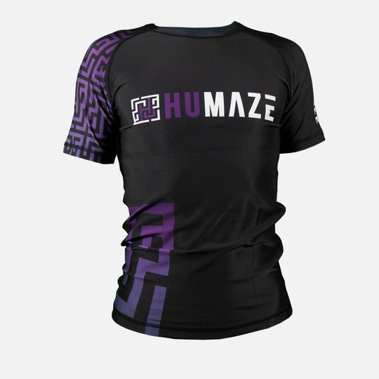 Purple BJJ Rashguard - Short Sleeves (front)
