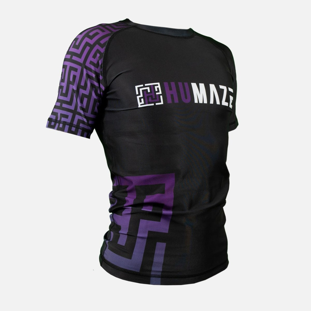 Purple BJJ Rashguard - Short Sleeves (side)